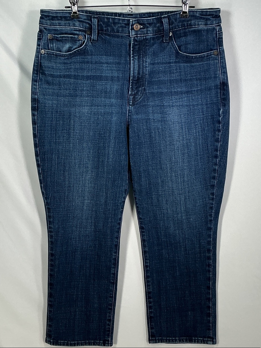 Talbots Modern Ankle Jeans Blue Denim 14P High Rise